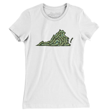 Virginia Golf Course Women's T-Shirt-White-Allegiant Goods Co. Vintage Sports Apparel