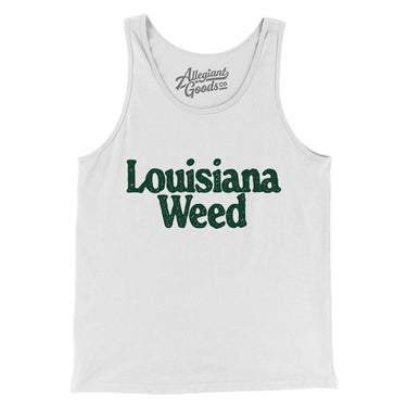 Louisiana Weed Men/Unisex Tank Top-White-Allegiant Goods Co. Vintage Sports Apparel