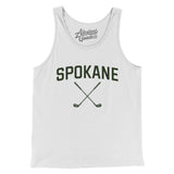 Spokane Golf Men/Unisex Tank Top-White-Allegiant Goods Co. Vintage Sports Apparel