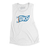 Okc Pennant Women's Flowey Scoopneck Muscle Tank-Allegiant Goods Co. Vintage Sports Apparel