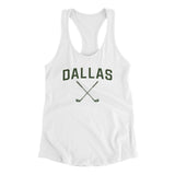 Dallas Golf Women's Racerback Tank-White-Allegiant Goods Co. Vintage Sports Apparel