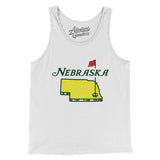 Nebraska Golf Men/Unisex Tank Top-White-Allegiant Goods Co. Vintage Sports Apparel
