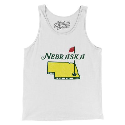 Nebraska Golf Men/Unisex Tank Top-White-Allegiant Goods Co. Vintage Sports Apparel