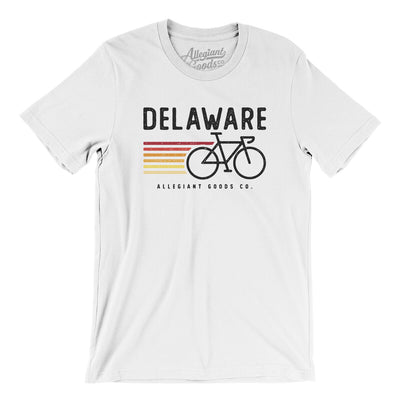 Delaware Cycling Men/Unisex T-Shirt-White-Allegiant Goods Co. Vintage Sports Apparel