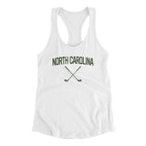 North Carolina Golf Women's Racerback Tank-White-Allegiant Goods Co. Vintage Sports Apparel