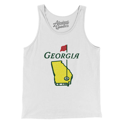 Georgia Golf Men/Unisex Tank Top-White-Allegiant Goods Co. Vintage Sports Apparel