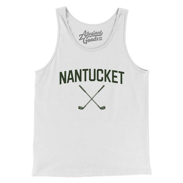 Nantucket Golf Men/Unisex Tank Top-White-Allegiant Goods Co. Vintage Sports Apparel