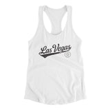Las Vegas Vintage Script Women's Racerback Tank-Allegiant Goods Co. Vintage Sports Apparel