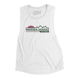 Borrego Springs Mountain Sunset Women's Flowey Scoopneck Muscle Tank-White-Allegiant Goods Co. Vintage Sports Apparel