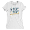 Sunday Funday Jacksonville Women's T-Shirt-White-Allegiant Goods Co. Vintage Sports Apparel