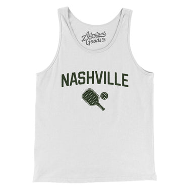 Nashville Pickleball Men/Unisex Tank Top-White-Allegiant Goods Co. Vintage Sports Apparel