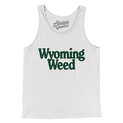 Wyoming Weed Men/Unisex Tank Top-White-Allegiant Goods Co. Vintage Sports Apparel