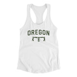 Oregon Cycling Women's Racerback Tank-White-Allegiant Goods Co. Vintage Sports Apparel