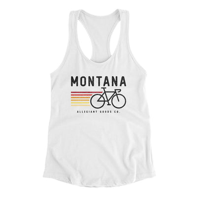 Montana Cycling Women's Racerback Tank-White-Allegiant Goods Co. Vintage Sports Apparel