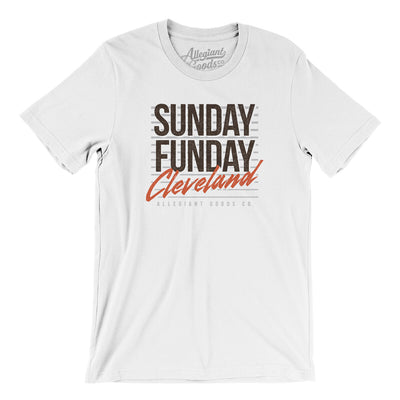 Sunday Funday Cleveland Men/Unisex T-Shirt-White-Allegiant Goods Co. Vintage Sports Apparel