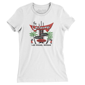 The Castaways Las Vegas Women's T-Shirt-White-Allegiant Goods Co. Vintage Sports Apparel