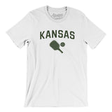 Kansas Pickleball Men/Unisex T-Shirt-White-Allegiant Goods Co. Vintage Sports Apparel