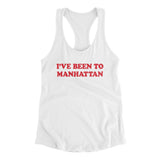 I've Been To Manhattan Women's Racerback Tank-White-Allegiant Goods Co. Vintage Sports Apparel