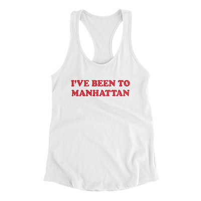 I've Been To Manhattan Women's Racerback Tank-White-Allegiant Goods Co. Vintage Sports Apparel