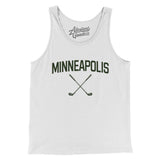 Minneapolis Golf Men/Unisex Tank Top-White-Allegiant Goods Co. Vintage Sports Apparel