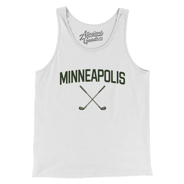 Minneapolis Golf Men/Unisex Tank Top-White-Allegiant Goods Co. Vintage Sports Apparel
