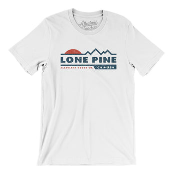 Lone Pine Mountain Sunset Men/Unisex T-Shirt-White-Allegiant Goods Co. Vintage Sports Apparel