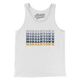 Morgantown Repeat Men/Unisex Tank Top-White-Allegiant Goods Co. Vintage Sports Apparel