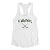 New Mexico Golf Women's Racerback Tank-White-Allegiant Goods Co. Vintage Sports Apparel