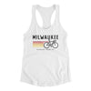 Milwaukee Cycling Women's Racerback Tank-White-Allegiant Goods Co. Vintage Sports Apparel