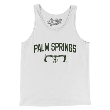 Palm Springs Cycling Men/Unisex Tank Top-White-Allegiant Goods Co. Vintage Sports Apparel
