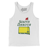 South Dakota Golf Men/Unisex Tank Top-White-Allegiant Goods Co. Vintage Sports Apparel