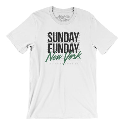 Sunday Funday New York Men/Unisex T-Shirt-White-Allegiant Goods Co. Vintage Sports Apparel