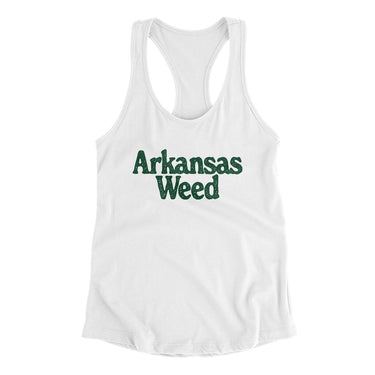 Arkansas Weed Women's Racerback Tank-Allegiant Goods Co. Vintage Sports Apparel
