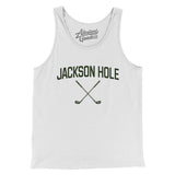 Jackson Hole Golf Men/Unisex Tank Top-White-Allegiant Goods Co. Vintage Sports Apparel