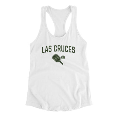 Las Cruces Pickleball Women's Racerback Tank-White-Allegiant Goods Co. Vintage Sports Apparel
