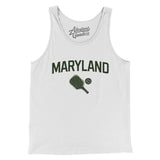 Maryland Pickleball Men/Unisex Tank Top-White-Allegiant Goods Co. Vintage Sports Apparel