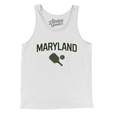 Maryland Pickleball Men/Unisex Tank Top-White-Allegiant Goods Co. Vintage Sports Apparel