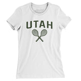 Utah Tennis Women's T-Shirt-White-Allegiant Goods Co. Vintage Sports Apparel