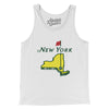 New York Golf Men/Unisex Tank Top-White-Allegiant Goods Co. Vintage Sports Apparel