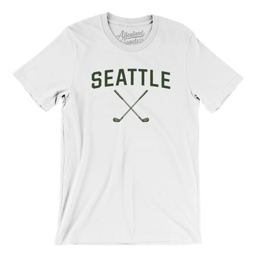 Seattle Golf Men/Unisex T-Shirt-White-Allegiant Goods Co. Vintage Sports Apparel