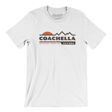 Coachella Mountain Sunset Men/Unisex T-Shirt-White-Allegiant Goods Co. Vintage Sports Apparel