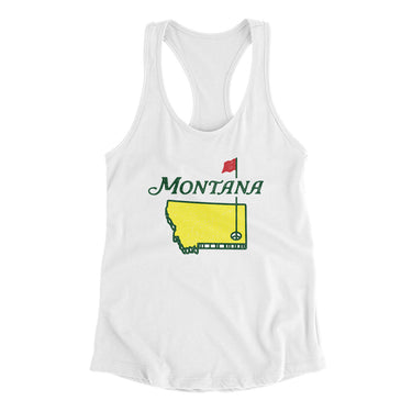 Montana Golf Women's Racerback Tank-White-Allegiant Goods Co. Vintage Sports Apparel