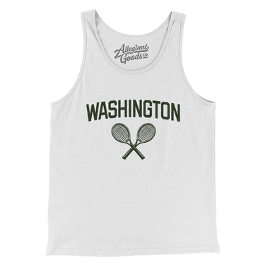 Washington Tennis Men/Unisex Tank Top-White-Allegiant Goods Co. Vintage Sports Apparel