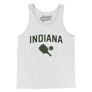 Indiana Pickleball Men/Unisex Tank Top-White-Allegiant Goods Co. Vintage Sports Apparel