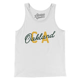 Oakland Ca Overprint Men/Unisex Tank Top-Allegiant Goods Co. Vintage Sports Apparel
