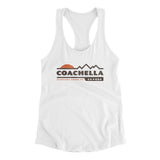Coachella Mountain Sunset Women's Racerback Tank-White-Allegiant Goods Co. Vintage Sports Apparel