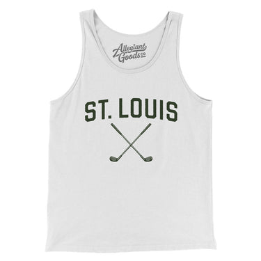St. Louis Golf Men/Unisex Tank Top-White-Allegiant Goods Co. Vintage Sports Apparel