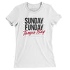 Sunday Funday Tampa Bay Women's T-Shirt-White-Allegiant Goods Co. Vintage Sports Apparel