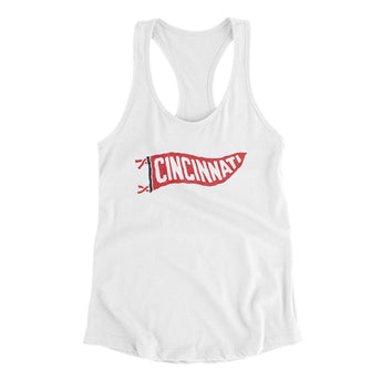 Cincinnati Pennant Women's Racerback Tank-Allegiant Goods Co. Vintage Sports Apparel