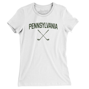 Pennsylvania Golf Women's T-Shirt-White-Allegiant Goods Co. Vintage Sports Apparel